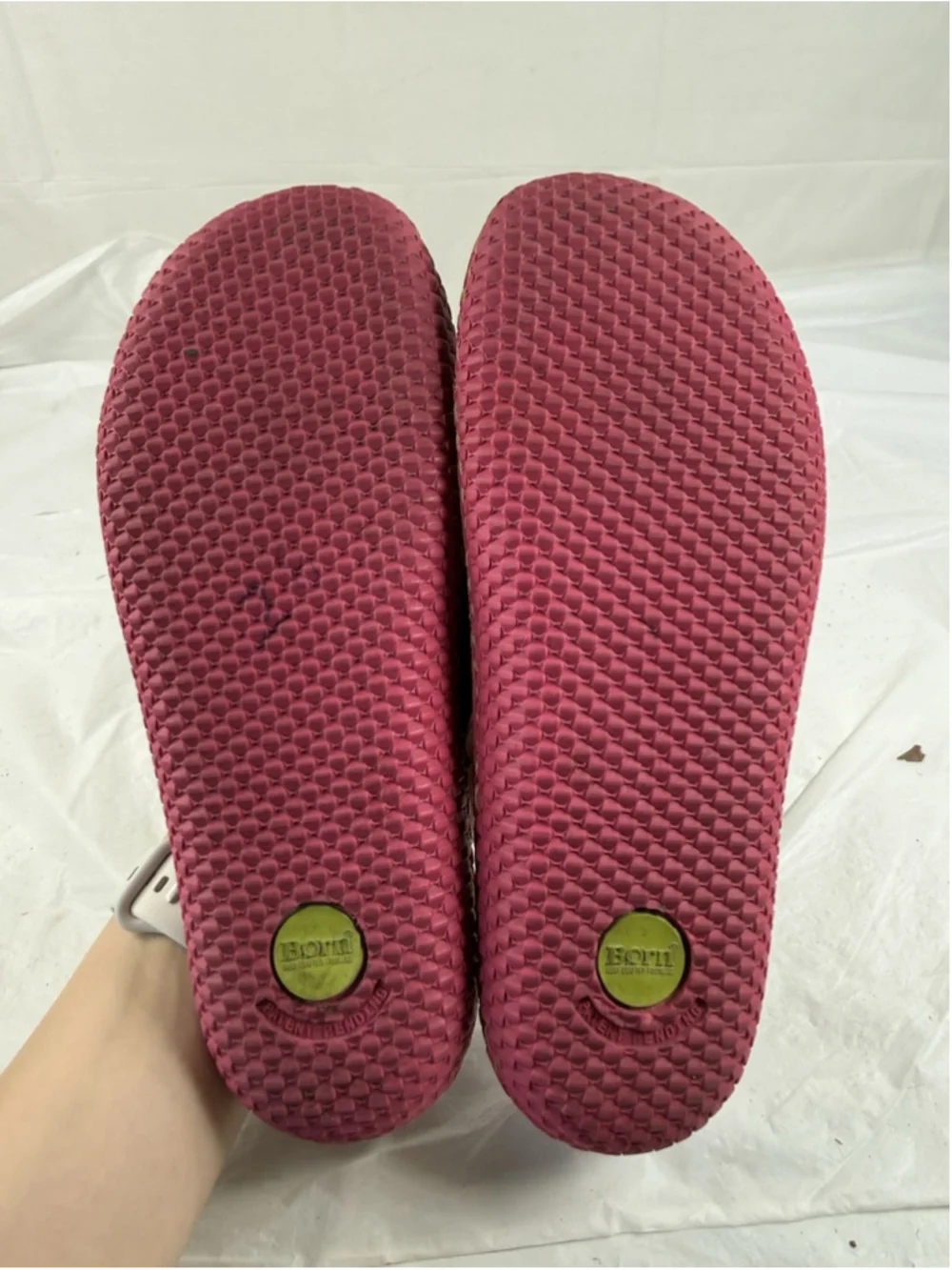 Born Concept Boho Pink Leather Flat Thong Sandal Flip Flops Size 7/38